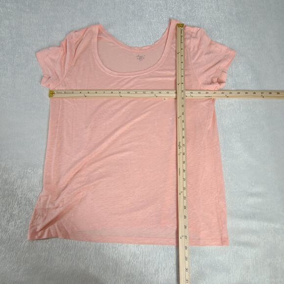 Loft linen T women's top pink Size XL NWT Resort wear Natural fibers Vacation - Picture 5 of 8